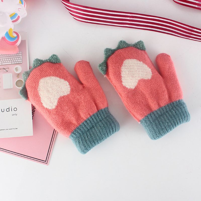 hiver en plein air bébé garçons filles tricoté gants enfants doigt moufles