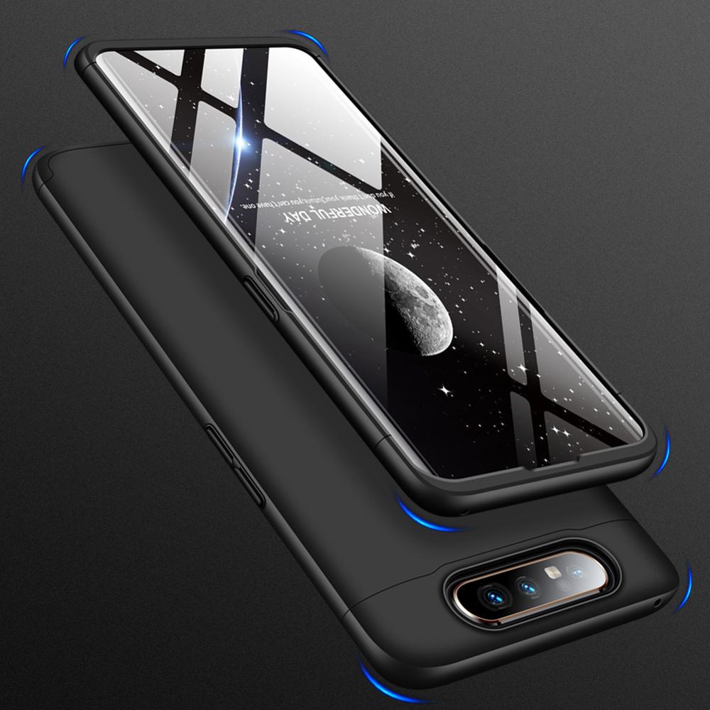 3-in-1 Case 360 for Samsung Galaxy A80 SM-A805F A805 A805F Cases Coque 360 Degree Hard Shell for Samsung A90 Fully Back Cover: A90 / H