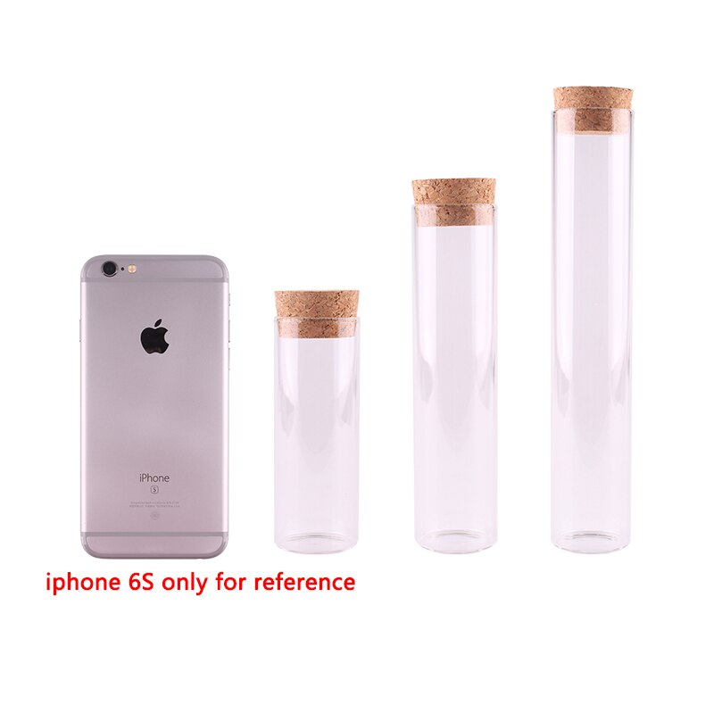 12pcs Dia 37mm Volume70ml/110ml/150ml Transparent Glass Test Tube Vials Terrarium with Cork Stopper Glass Container U-pick
