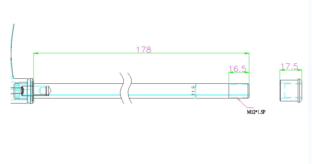 148*12mm Thru Axle For Mountain Bike Frame Rear Skewer Axle Alloy For MTB Boost Bikes Thru-axle 148mm * 12mm