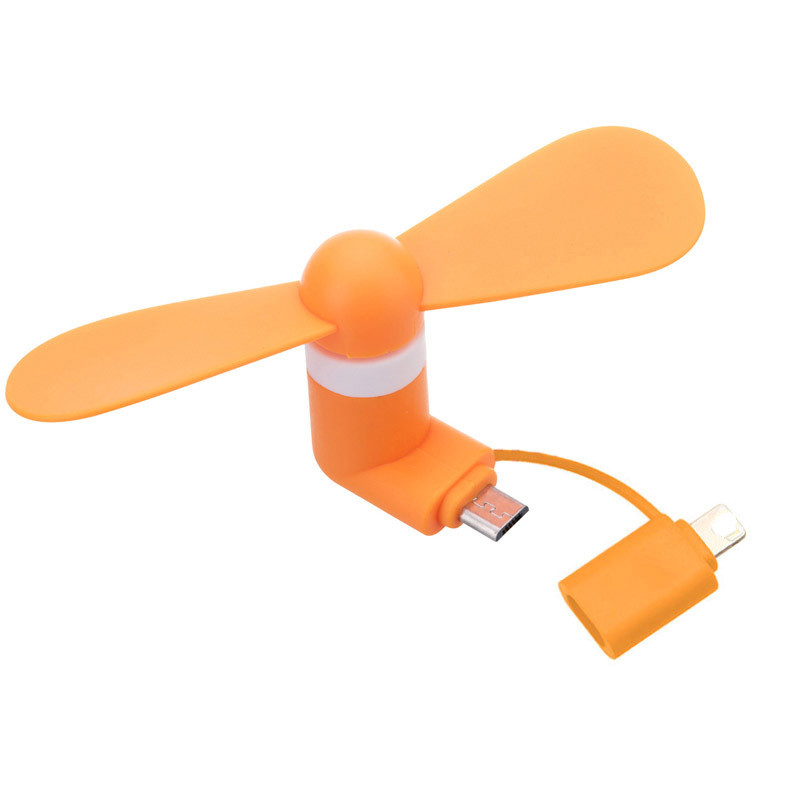 Tragbare Telefon Kühler Mini 2 in 1 praktisch-Fan Für Android Und IPhone Weiche Kühlung Clever telefon sommer Werkzeug: Orange