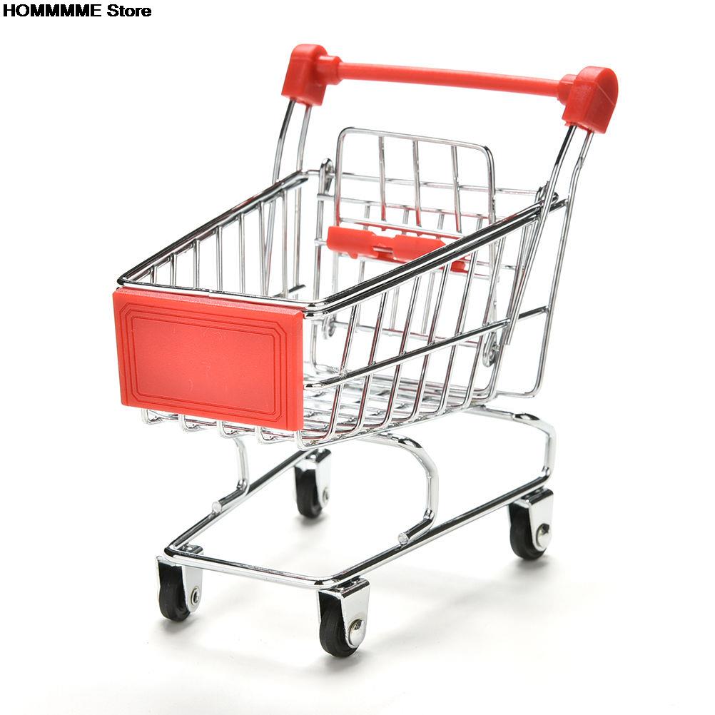 Colorful Funny Mini Supermarket Shopping Cart Trolley Pet Bird Parrot Hamster Toy 1pcs