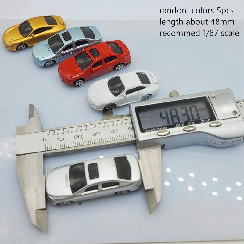 5Pcs Plastic model cars/Railway/Railroad/Train Landscape Railway Layout Scenery Dioramas Diy Hobby Accessories: 48mm 5pcs