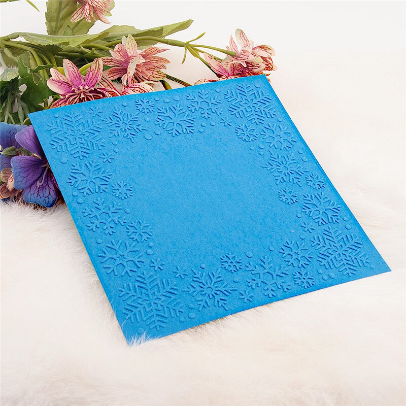 Snow Border Embossing Folders Plastic Halloween Scrapbooking DIY Template Fondant Cake Photo Album Christmas Card Making