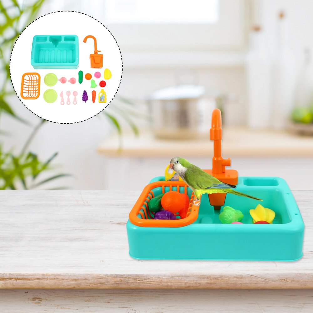 1 Set Papegaai Douche Bad Kooi Bassin Papegaai Bad Wastafel Schoonmaken Tool Met Speelgoed