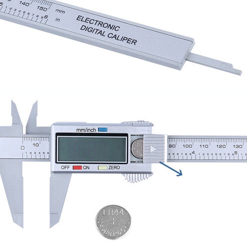 150mm 6 Inch Lcd Digital Ruler Electronic Carbon Fiber Vernier Caliper Gauge Micrometer Measuring Tool Calibre Digital Suwmiarka