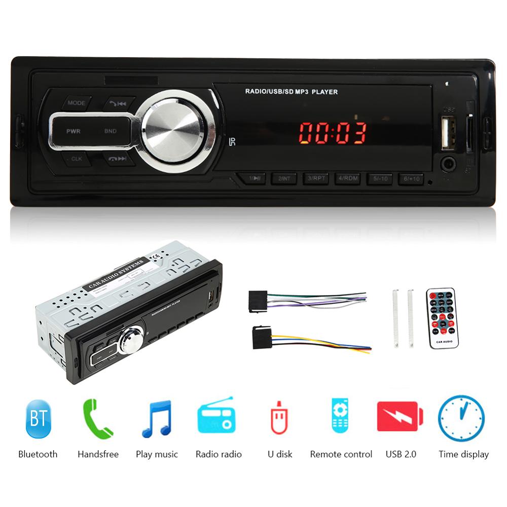 VODOOL 1Din Car Radios Stereo Bluetooth Remote Control AUX-Input USB/RCA FM Audio MP3 Player In-Dash Auto Radio: A