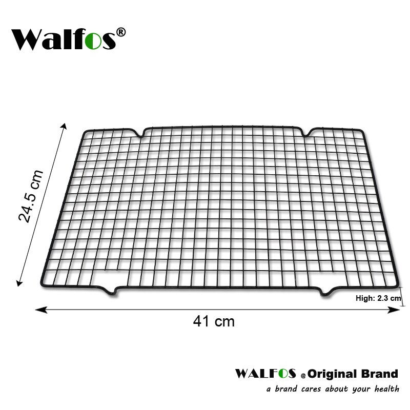 Walfos Rvs Anti-aanbak Koeling Rack Cooling Grid Bakplaat Voor Biscuit/Cookie/Pie/Brood/Cake bakken Rack: WALFOS  41x24.5cm