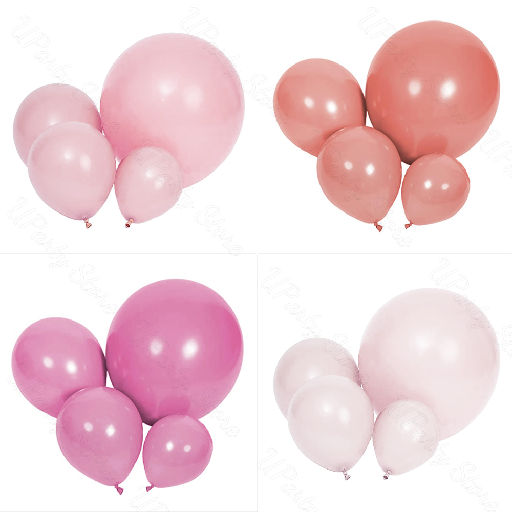 Globos rosa polvoriento de 5/10/12/18 pulgadas, rosa Retro, rosa fuerte, Pastel, rosa claro, globos para cumpleaños, boda, Baby Shower, decoración de