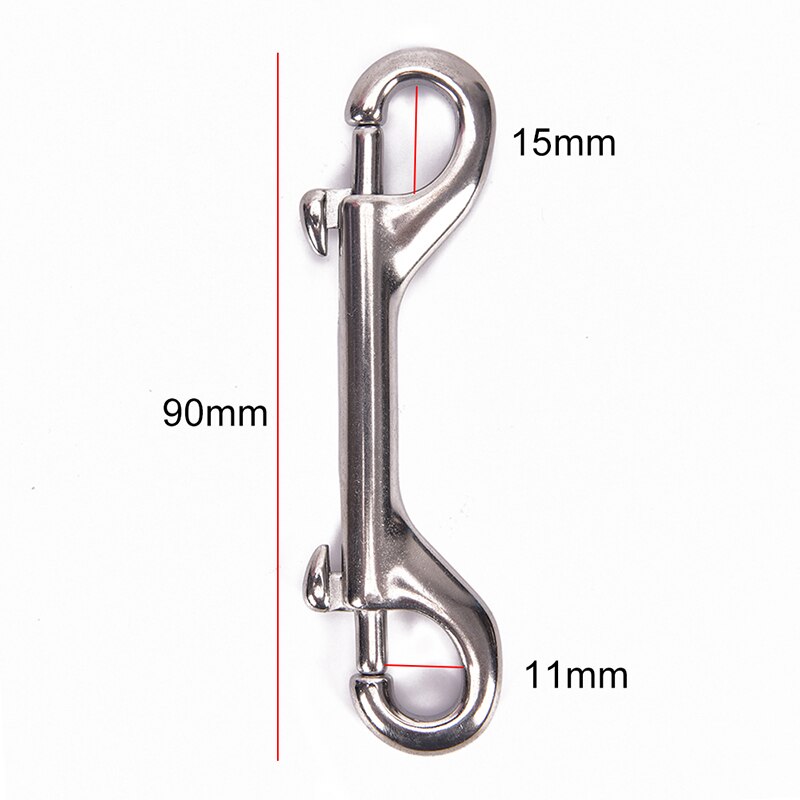 Duiken Roestvrij Staal Ei Quick Link Karabijnhaak Swivel Eye Bolt 65Mm 90Mm 100Mm 115Mm Dubbele ended Haak: 90mm