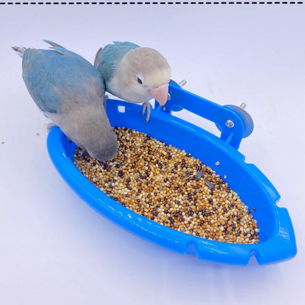 Bird Water Bath Tub For Pet Cage Hanging Bowl Parrot Birdbath Pet Cleaning