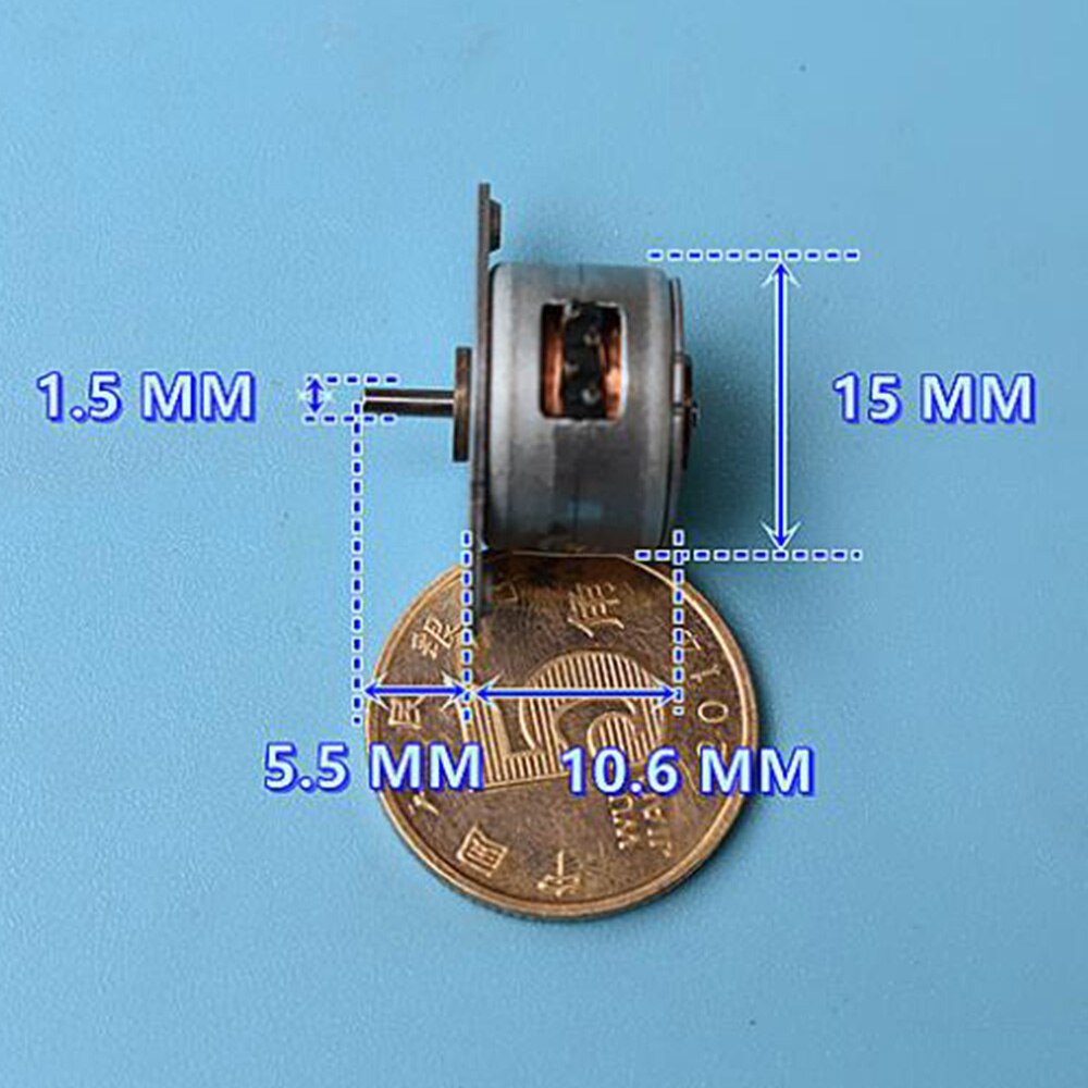 Micro 15mm 2-phase 4-wire Stepper Motor electric DC 5V Mini Step Angle 18 Degrees 14Ohm Precision Accessories M15SP-1N