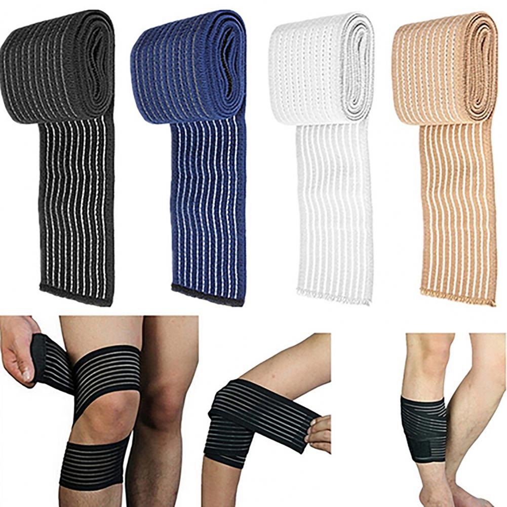 Bande de Compression élastique, 1 pièce, Support de genou, sangle de sport, bande de protection de genou, jambe, cheville, coude, bras mollet