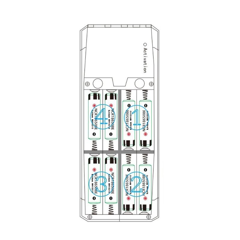 (No (Senza Batteria) QD188-PD Dual USB di CONTROLLO di qualità 3.0 a + di Tipo C PD DC di Uscita 8x18650 Batterie FAI DA TE Cassa del Supporto Contenitore di Accumulatori E Caricabatterie Di Riserva fast Charger