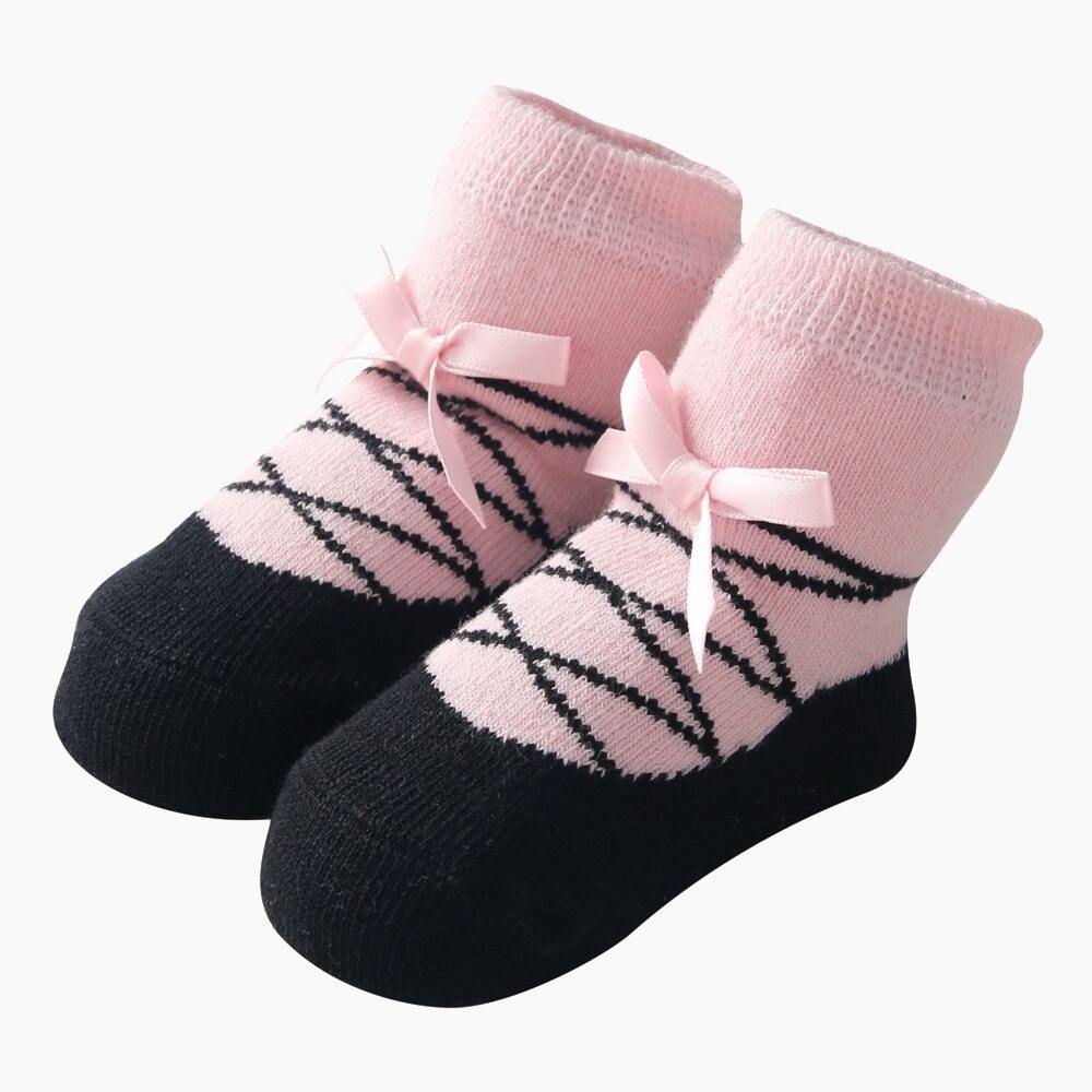 Girl Socks Jacquard Ballet Socks Cute Bow Baby Socks