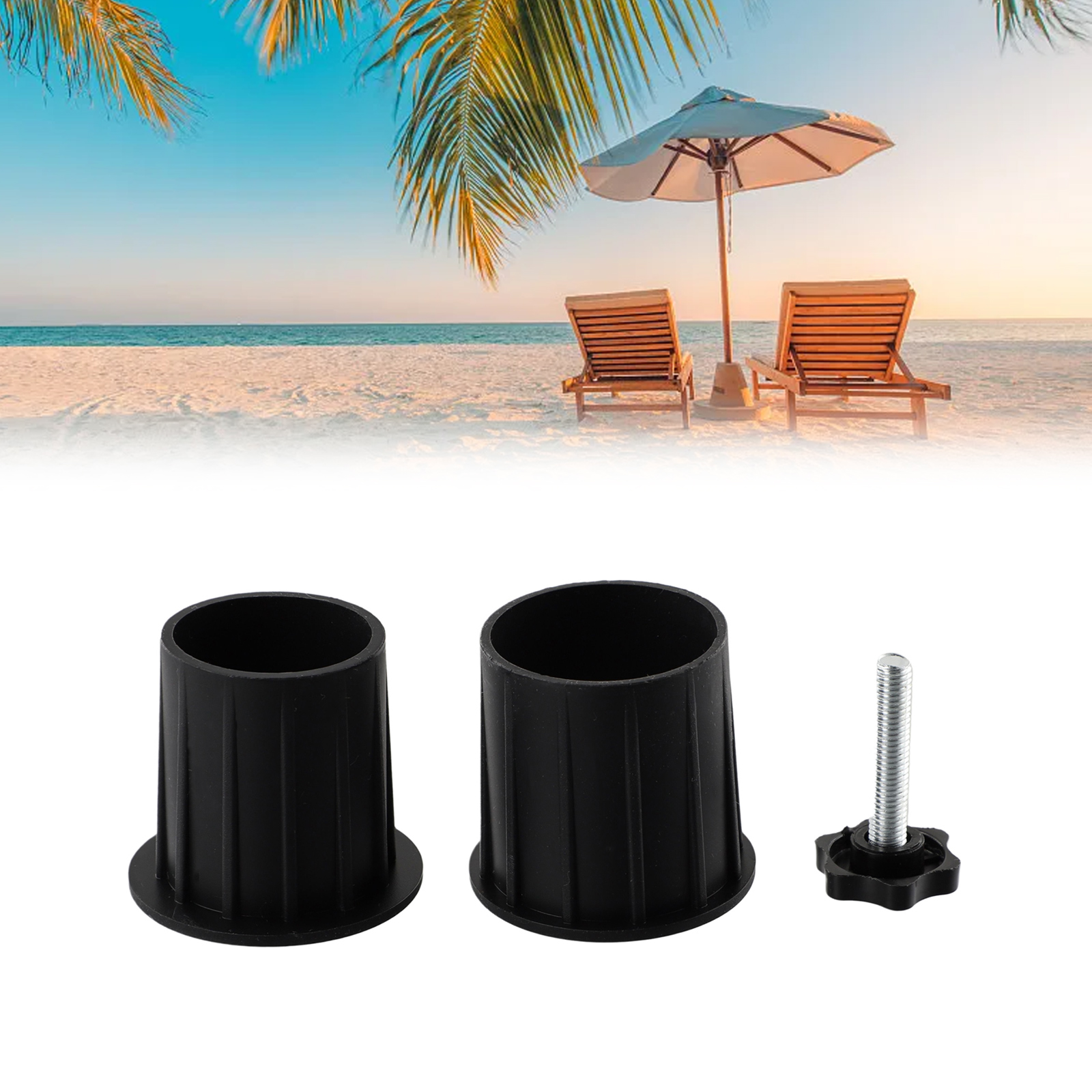 Umbrella Base Stand Set Screw Knob Beaches Backyard Acces Hole Ring Patio Parasol Umbrella Base Stand