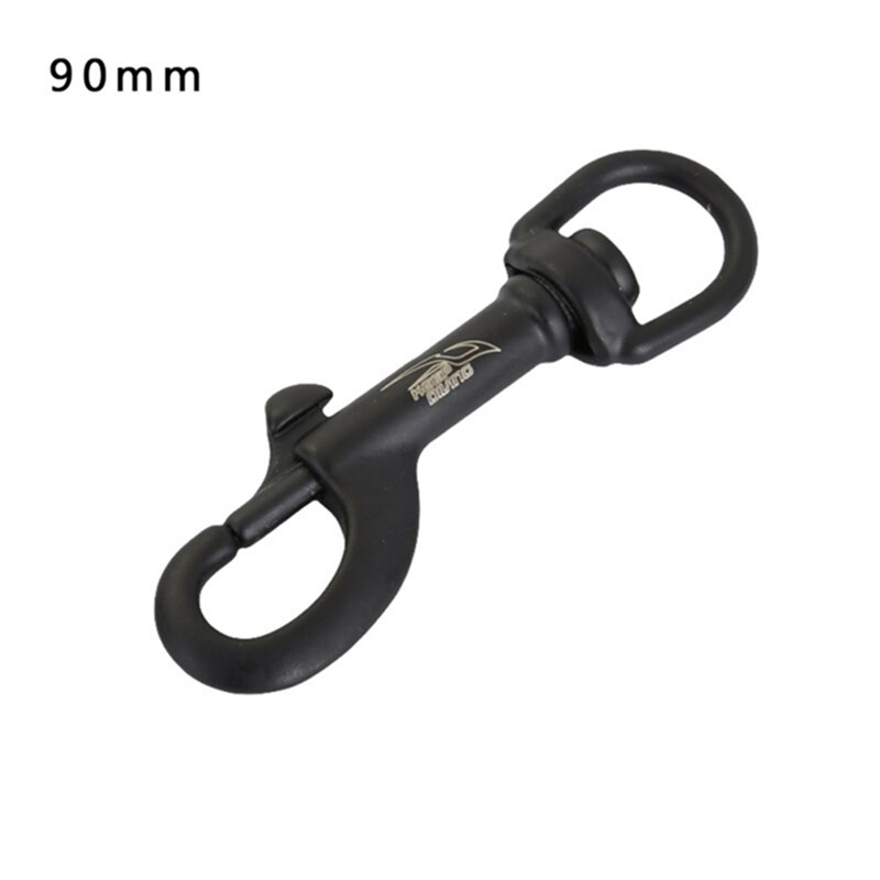 316 Stainless Steel Bolt Snap Hook Clip Diving single Hook 75/90/100mm BCD Tool & double hook 90/100/115mm Diving Pool Equipment: single black 90mm