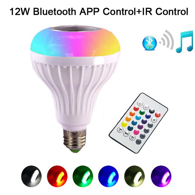 Led 5w 10w rgb magische lamp  e27 15w bluetooth slimme lamp kleurveranderende gloeilamp slimme huisverlichting compatibel met ios/android: Bluetooth rgb 12w