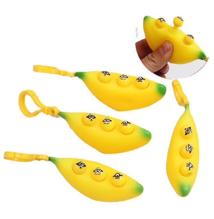 Squishy Antistress Banana Decompression Toys Squish Cute Fruit Pressure Ball Antistress Finger Games allevia lo stress Fidget Toys