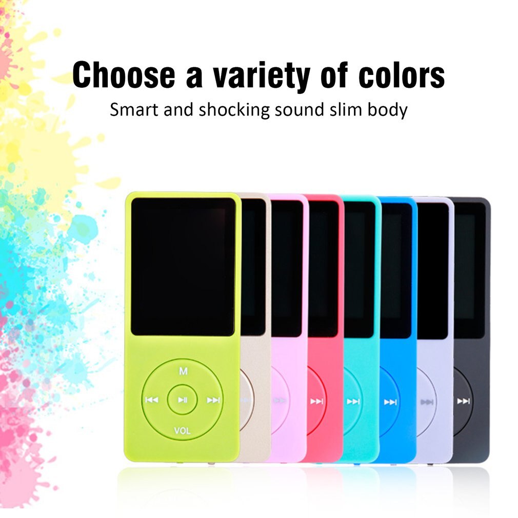 Ultra-Thin MP3 Player - 80H Playback - Lossless Hi-Fi Audio - FM Radio - Recorder - Built-in Speaker