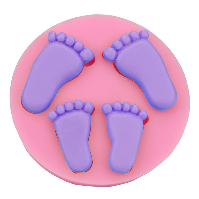 Voetafdruk siliconen zeepmal handgemaakt voor fondant diy 3d vormen maken taartdecoratie mal chocolade mallen bakvorm gereedschap