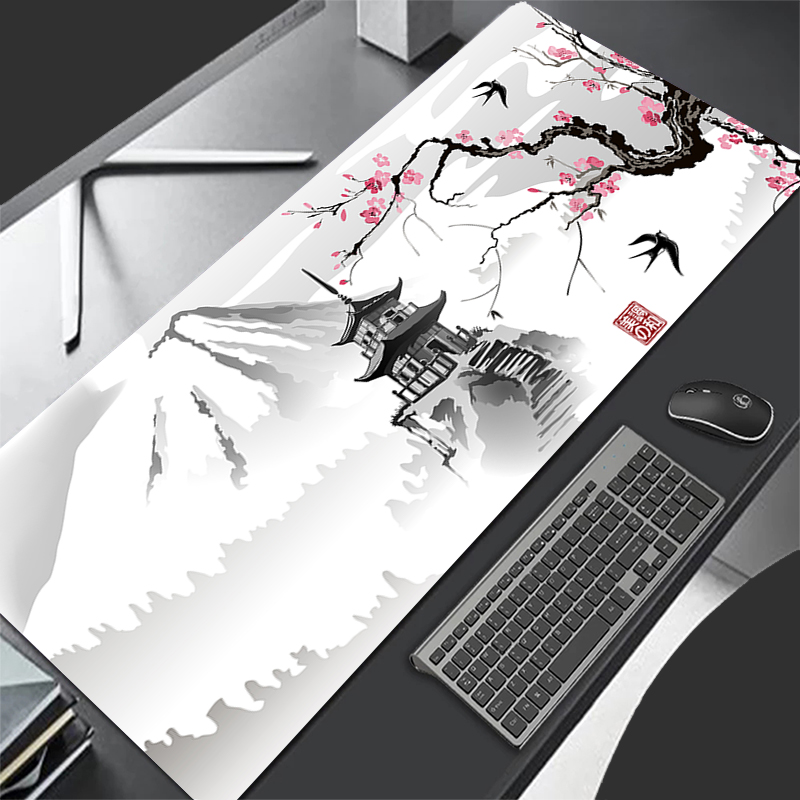 Mouse Pad Gaming Sakura Japanese Cherry Blossom XL Home HD Mousepad XXL Keyboard Pad Non-Slip Office Carpet Laptop Mice Pad: 90x40 cm