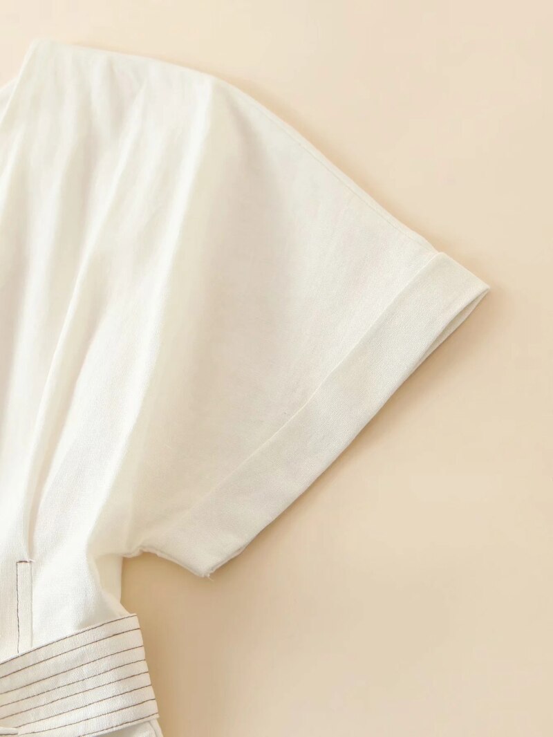 Bløde kvinder bomuld-linned jumpsuits sommer dame hvid jumpsuit fest kvindelige afslappede bukser piger chic