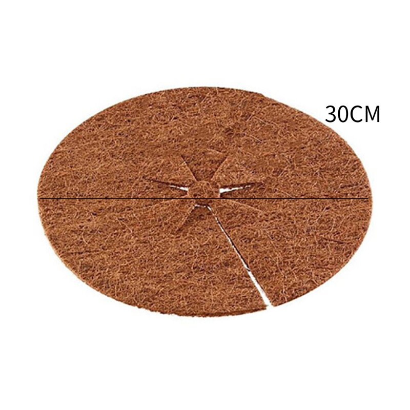 Coir Mat Plant Cover Mulch Disks Frost Protect For Gardening Coconut Mulch Cover Mulch Disc Cold Protect Winter Mulching Plant: brown 30cm