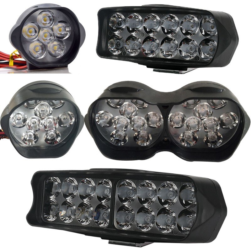 12v24v36v48v60v64v72v84v Auto Led flashlight Car fog work light lamp 10w White Motorcycle driving Spot head light ebike headlamp