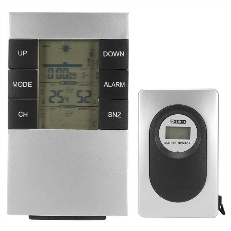 Thermohygrometer Wireless Digital Weather Clock Thermometer Hygrometer Temperature Humidity Measurement