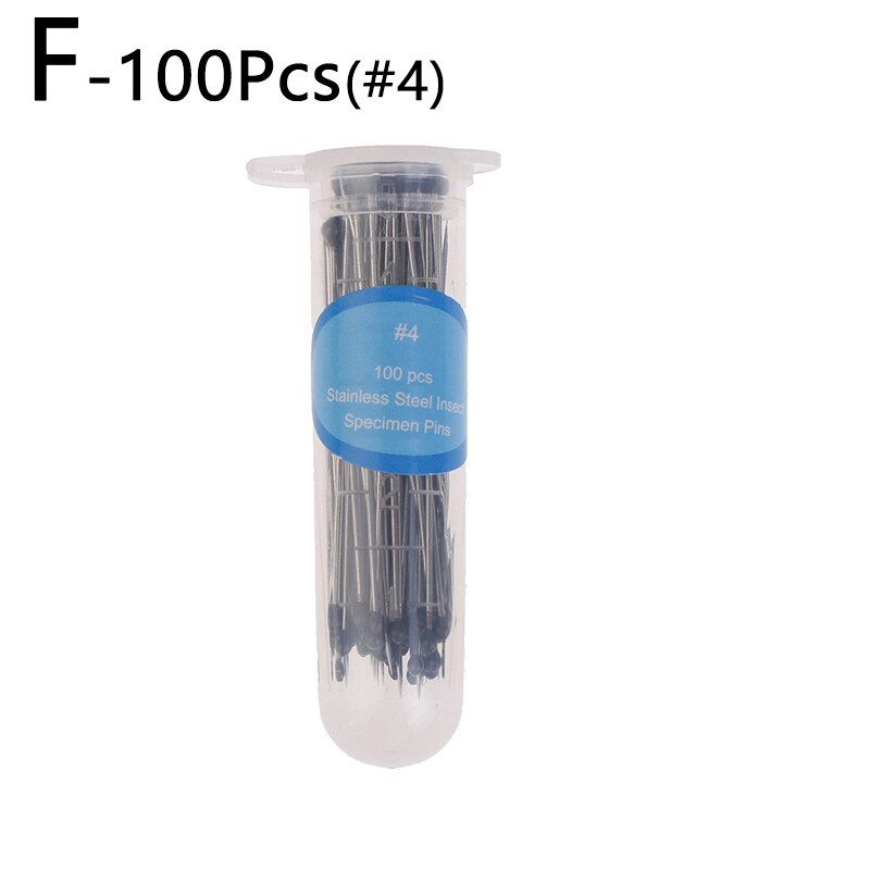 100Pcs Rvs Specimen Naald Met Opbergdoos Insect Pinnen Voor School Lab Entomologie Body Dissectie Insect Naald: 4