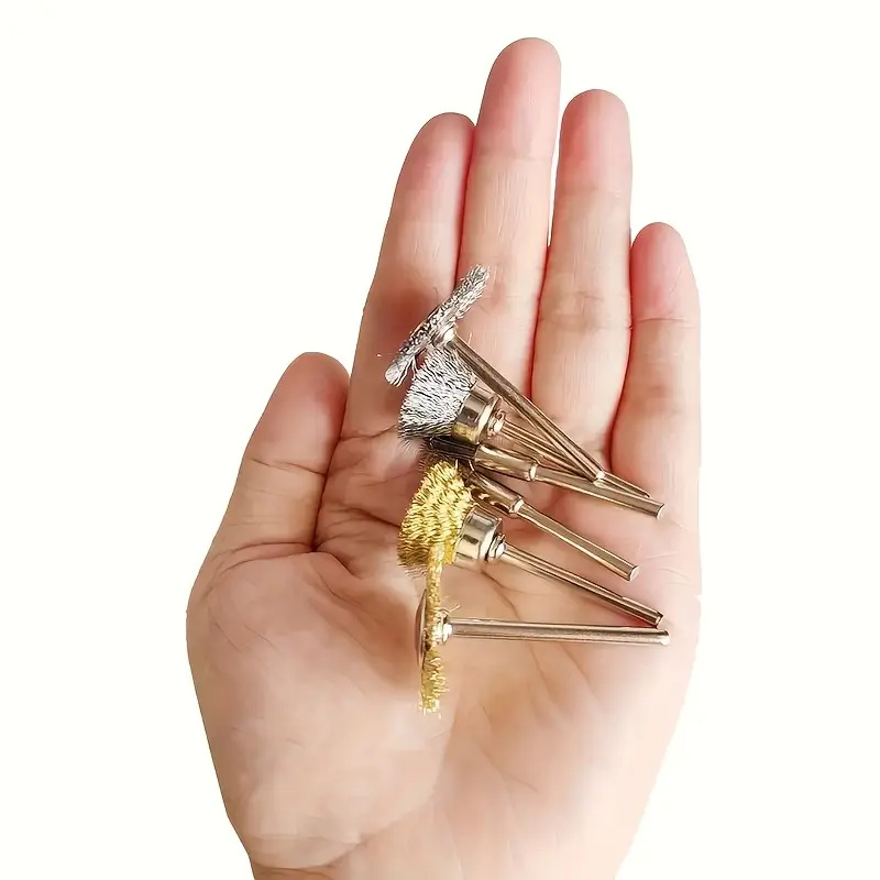 SPAZZOLE RUOTE FILO Ottone Per Smerigliatrice Accessorio Rotante 3 17x22mm Dimen EUR 12,24 - 10