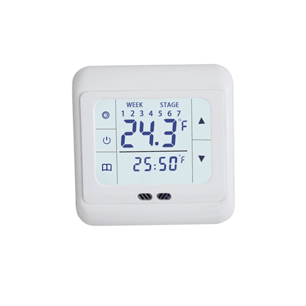 Thermoregulator Touch Screen Verwarming Thermostaat Voor Warme Vloer Elektrische Verwarming Systeem Temperatuur Controller Met Kid Slot