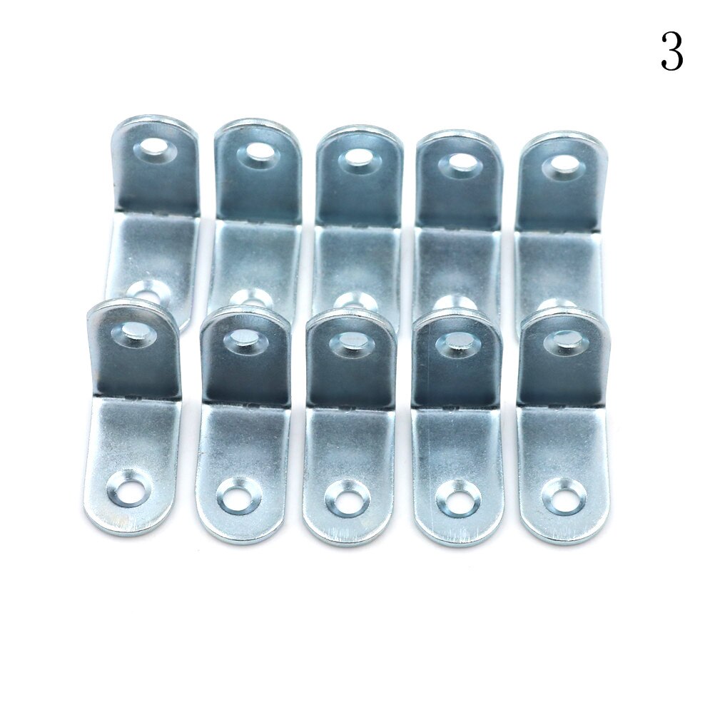 L Shape 7 Sizes 10pcs Stainless Steel Right Angle Bracket Corner Brace Joint Shelf Support: A3