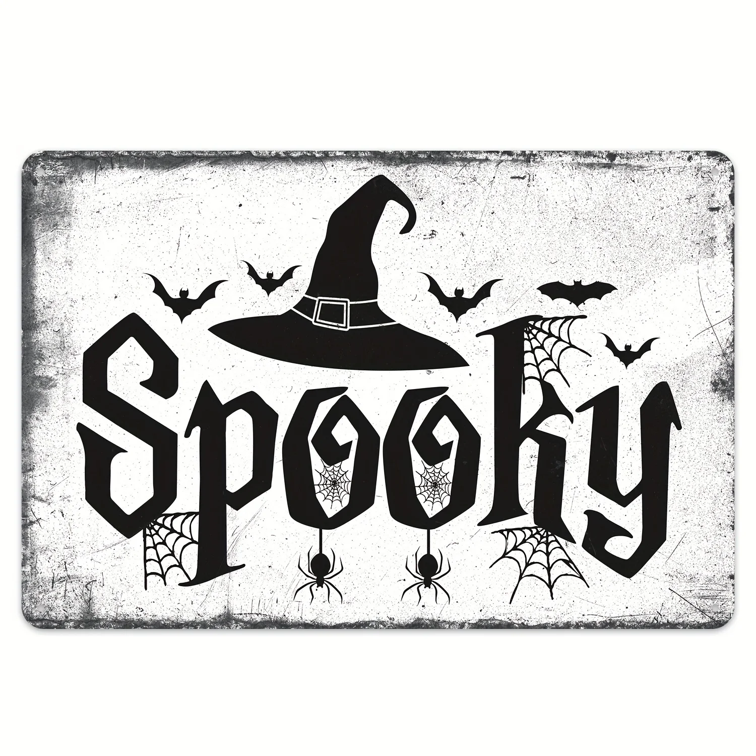 Vintage halloween-skilt kun til parkering, unikt stopskilt, finurlig kost, heksedekoration til køkken, soveværelse, café, bar, stue