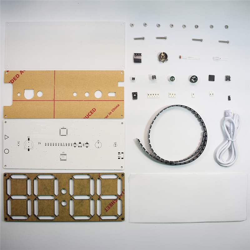 Suuri koko sateenkaari väri digitaalinen putki  ds3231 kello diy kit digitaalinen näyttö väri säädettävä runsaasti toimintoja vaikutuksia