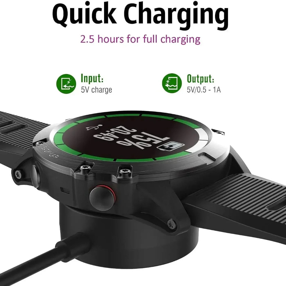 Ladestation für Garmin Fenix 5 5S 5X 6 6S 6X 6Profi 7 7X Plus 8 / Venu 2 2S Sq Vivoactive 3 4 Ladekabel-Ständer