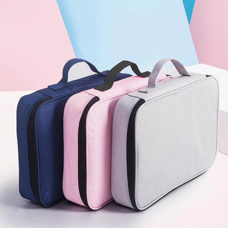 Bolsa impermeable para billetes de documentos, compartimentos de gran capacidad, certificados, organizador de archivos para viajes de oficina en casa
