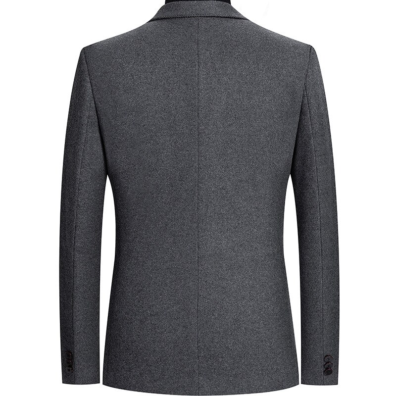 Business Casual Mens Wool Blends Suit Jacket Men Spring Autumn Warm Tops Wooled Suit Jacket Office Coat