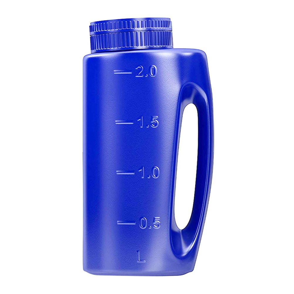 2L Handheld Spreader Adjustable Hole Size Lawn Fertilizer For Seed Salt Fertilizer Pot Fertilizer Bottle Sprinkler Salt Shaker: blue