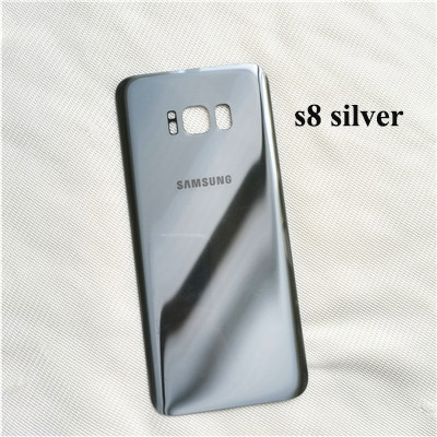 Samsung Galaxy S8 plus case Original 3D Glass Back Cover Battery Case Samsung S8 Housing Cover Replacement + Adhesive Sticker: s8 silver