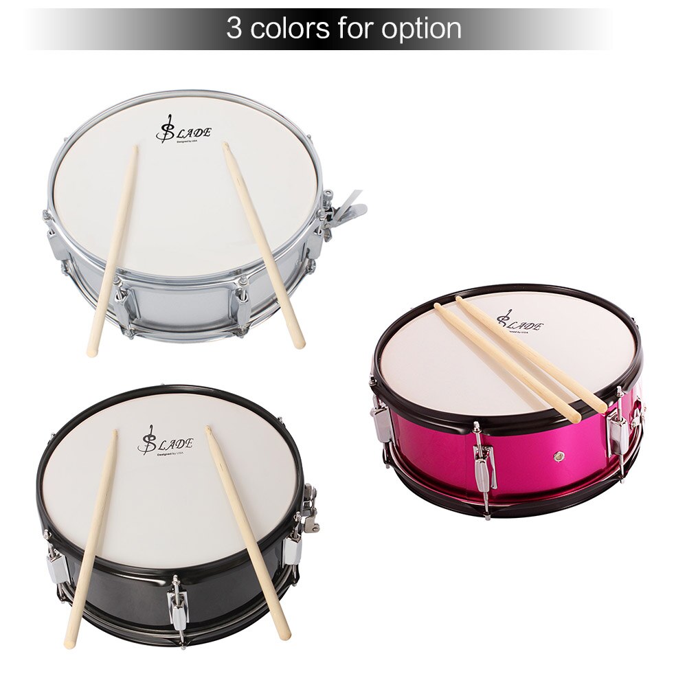 Snare Drum Head 14 Inch with Drumstick Drum Key Strap for Student Band