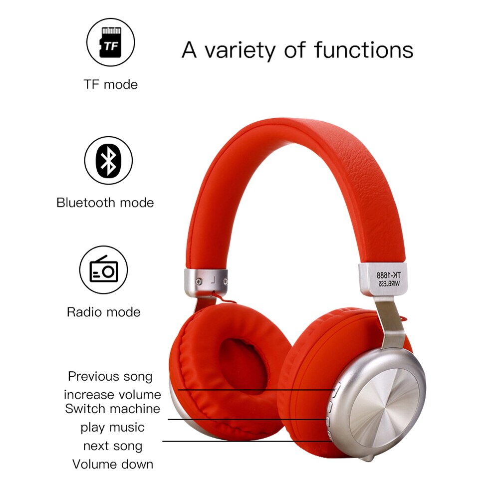 Wireless Headphones - Bluetooth 5.0 - HIFI Sound - Built-in Microphone - Memory Foam Earcups