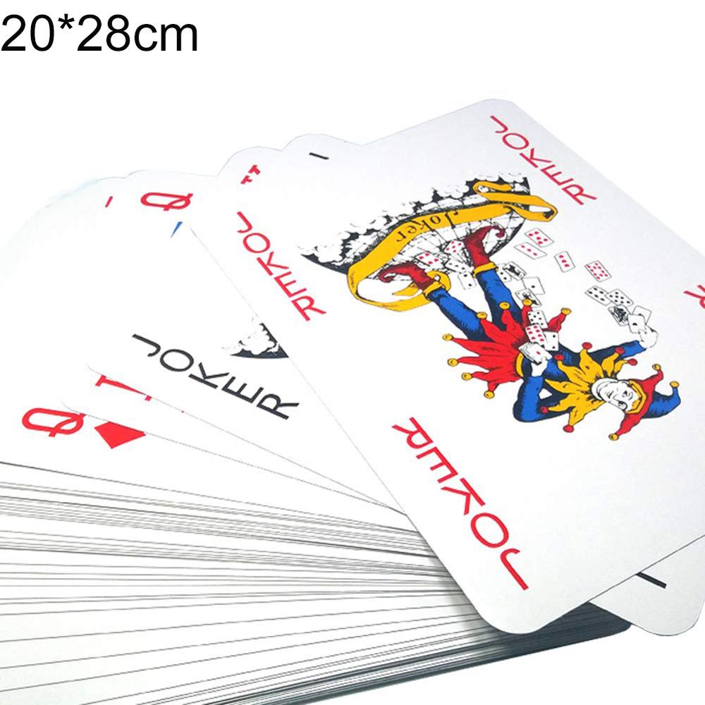 3 størrelse 2/4/9 gange super store kæmpe jumbo spillekort fuld dæk kæmpe standard print nyhed poker indeks spillekort sjove spil: 9 gange