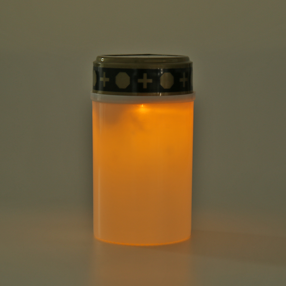 Elektronische led-kaars voor begraafplaatsrituelen, vlamloze theelichtjes op zonne-energie, decoratieve theelichtjes, kaars op zonne-energie