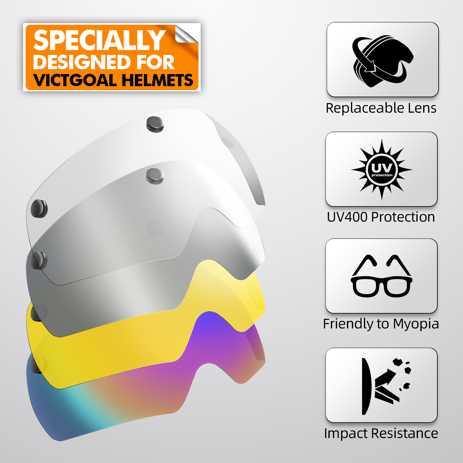 VICTGOAL Bike Helmet Photochromic Lens Magnetic Lenses for Men Bicycle Goggles Sports Sunproof Glasses MTB Cycling Accessories