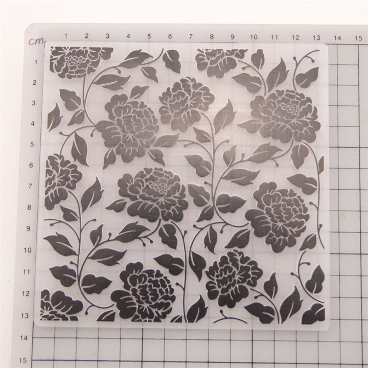 1 pcs Embossing Folders DIY making Paper Cards Craft Card stencil Scrapbook Template Plastic transparent Stamps Wedding Decor: Orange