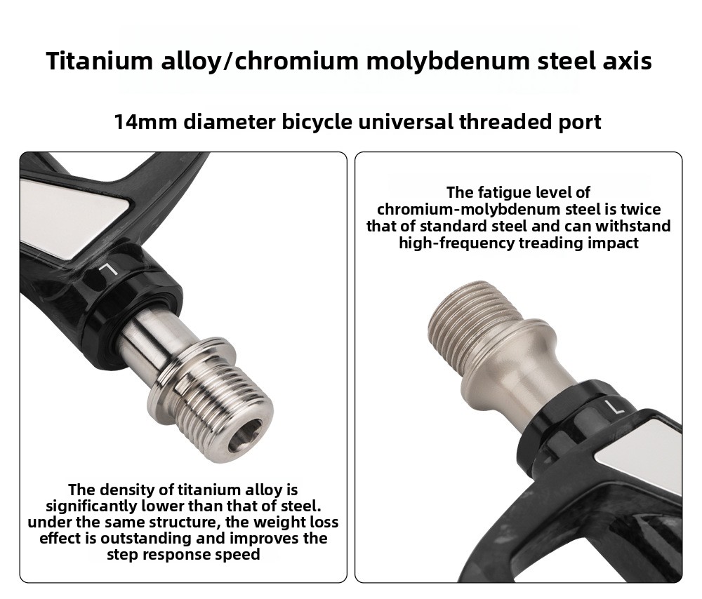 MEROCA fiets koolstofvezel slotpedaal drielager SPD slotpedaal concurrentiekwaliteit inclusief slotplaatset antislippedalen
