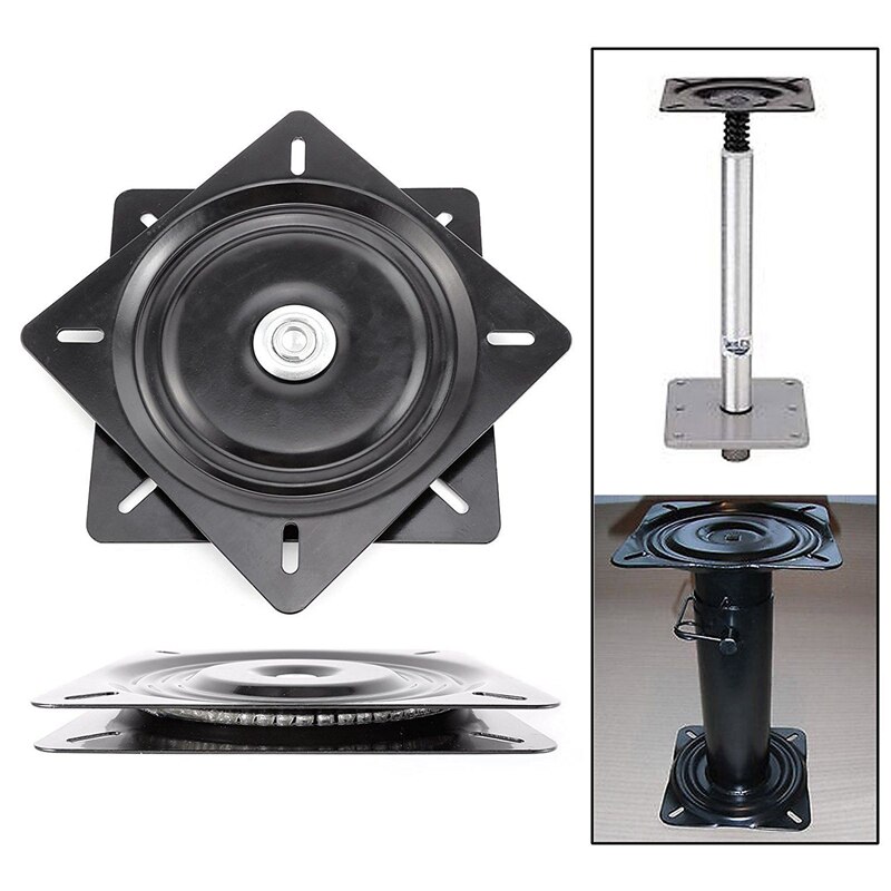 Plato giratorio para asiento de barco, juego universal de rotación de 360 grados, 15,4x15,4x2 cm, 2x6 pulgadas