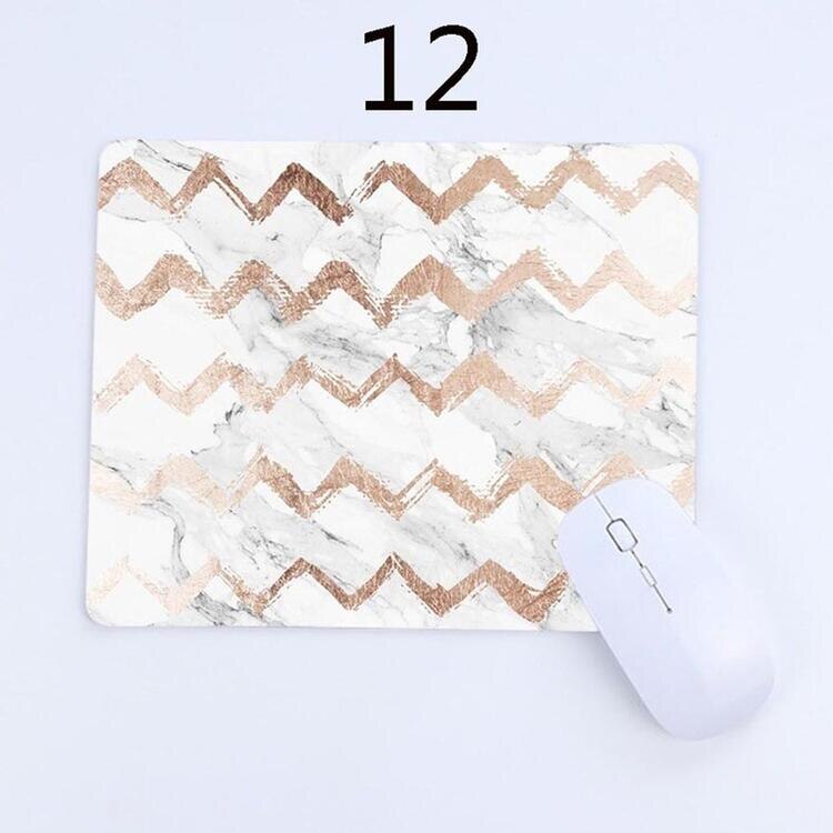 Rose Gold Mouse Pad Computer laptop Accessories MousePad Marble Pattern MousePad Mouse Mat Anti-slip Natural Rubber: 12